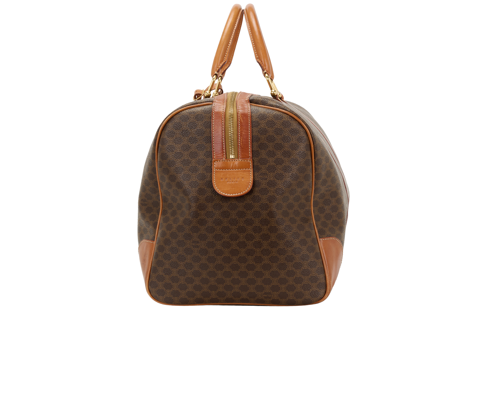 Vintage Macadam Boston Bag, &pound;495, Handbags, Brown, Leather, Bottom view